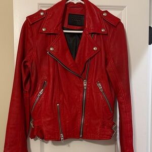 Blank NYC Vibrant Red Leather Jacket